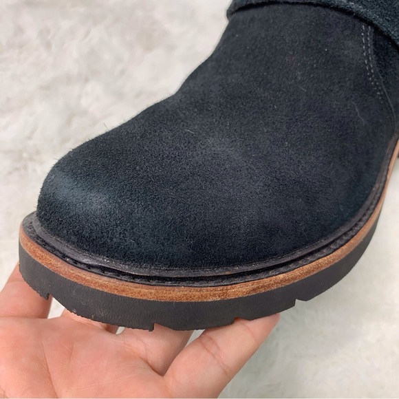 L.L. Bean 503167 Women's Black Old Port Suede Leather Ankle Boots Size 8 - Picture 7 of 16